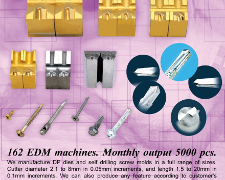 Self Drilling Screw Molds, Dries for rivets, Dies for screw tips, Pointing dies, Self-drilling dies(GIAN-YEH INDUSTRIAL CO., LTD. )