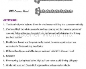 KTX-Concrete Screw(KWANTEX RESEARCH INC. )