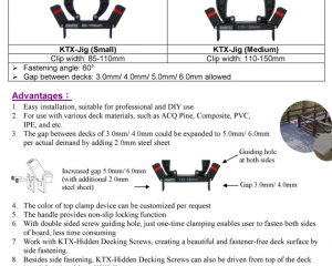 KTX-Jig for Hidden Decking Screw System(KWANTEX RESEARCH INC. )