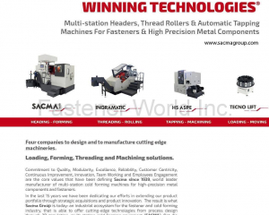 Multi-station Headers, Thread Rollers & Automatic Tapping Machines for Fasteners & High Precision Metal Components
