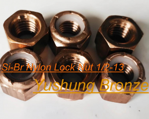 C65100 Silicon Bronze Hex Nylon Insert Lock Nut 1/2-13UNC(Chongqing Yushung Non-Ferrous Metals Co., Ltd.)